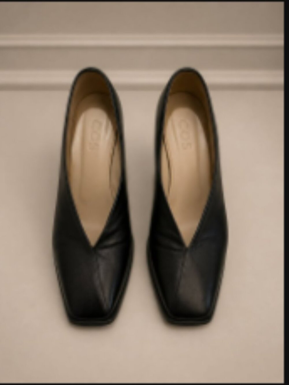 COS Crossover Square toe Leather pumps Made in Portugal 41eu/10us